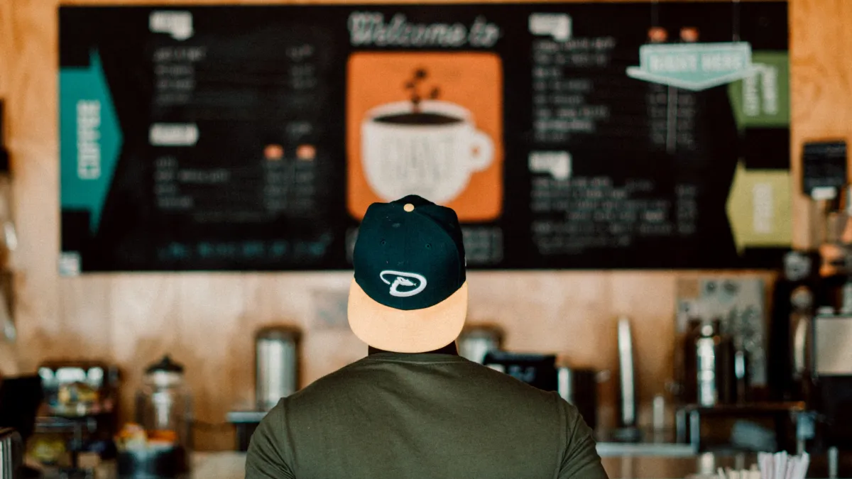 DI concepts: intefaces are like items in a cafe menu